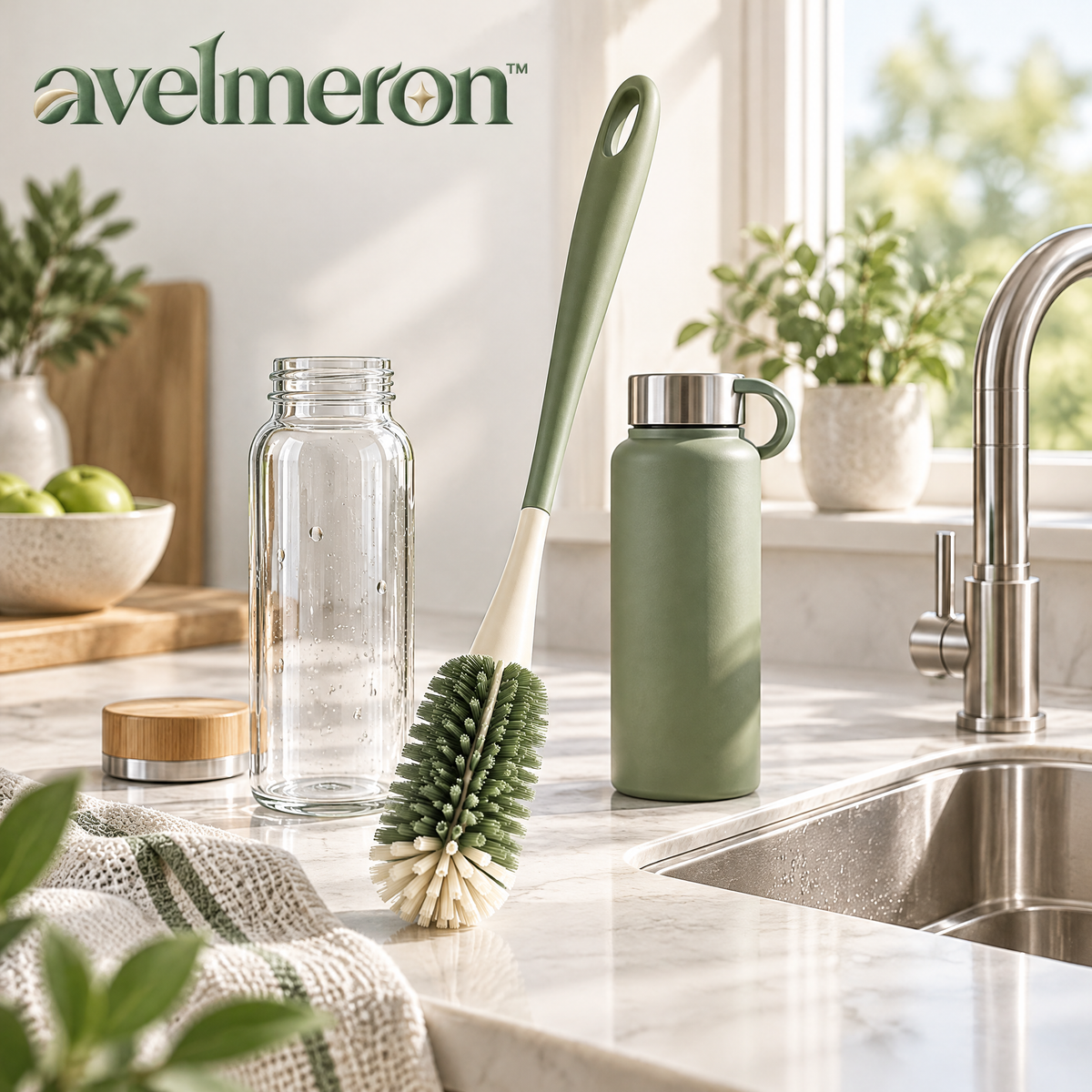 Avelmeron™ Long Handle Bottle Cleaning Brush