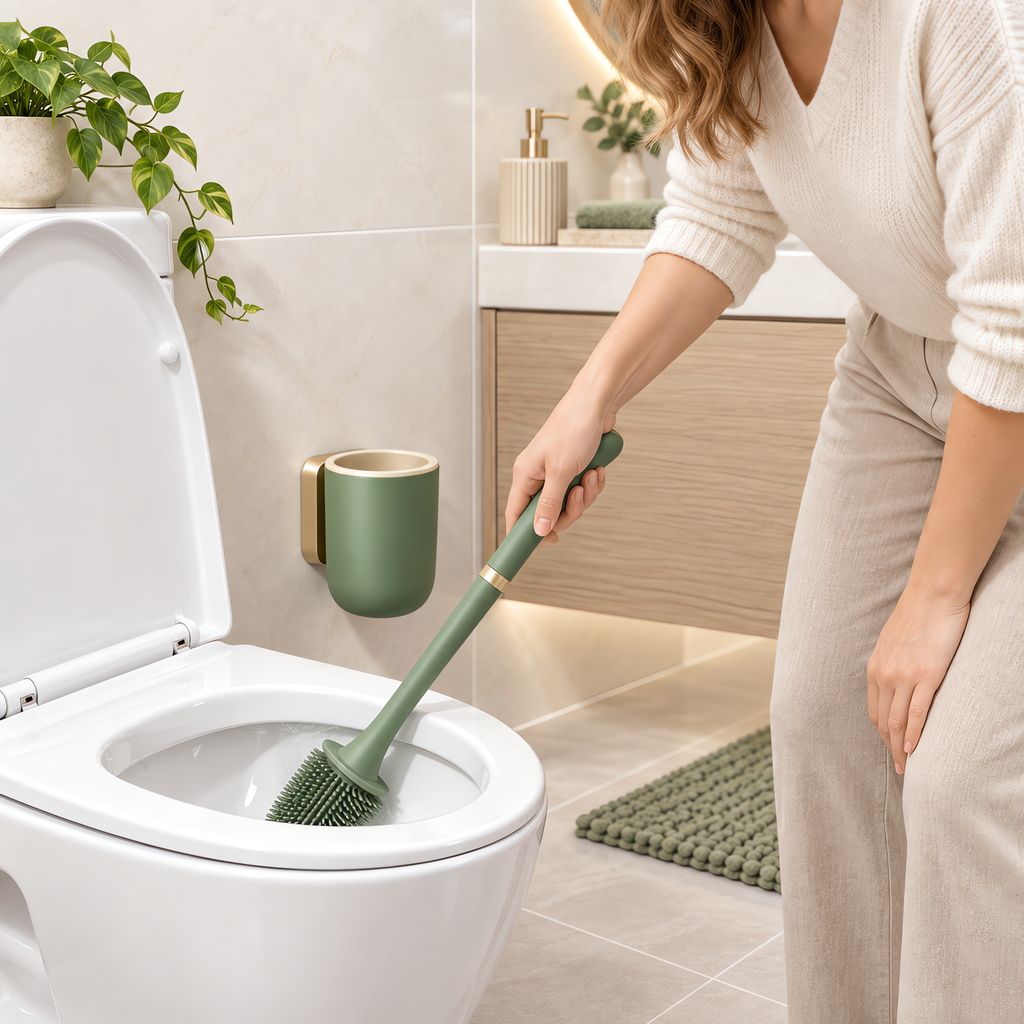 Avelmeron™ Wall-Mounted Toilet Brush Set