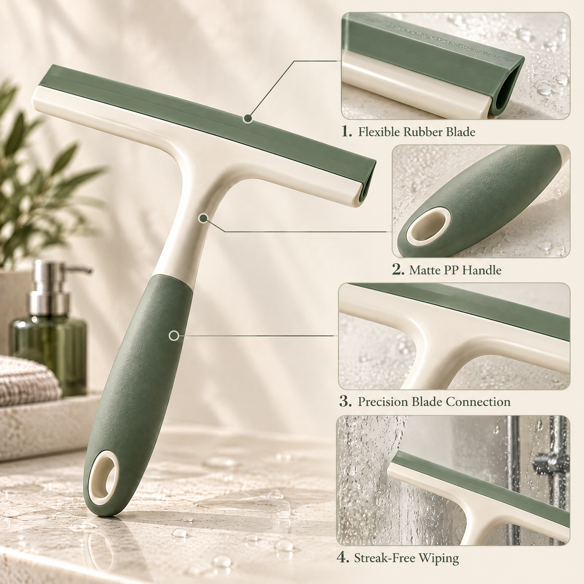 Avelmeron™ Shower Glass Squeegee