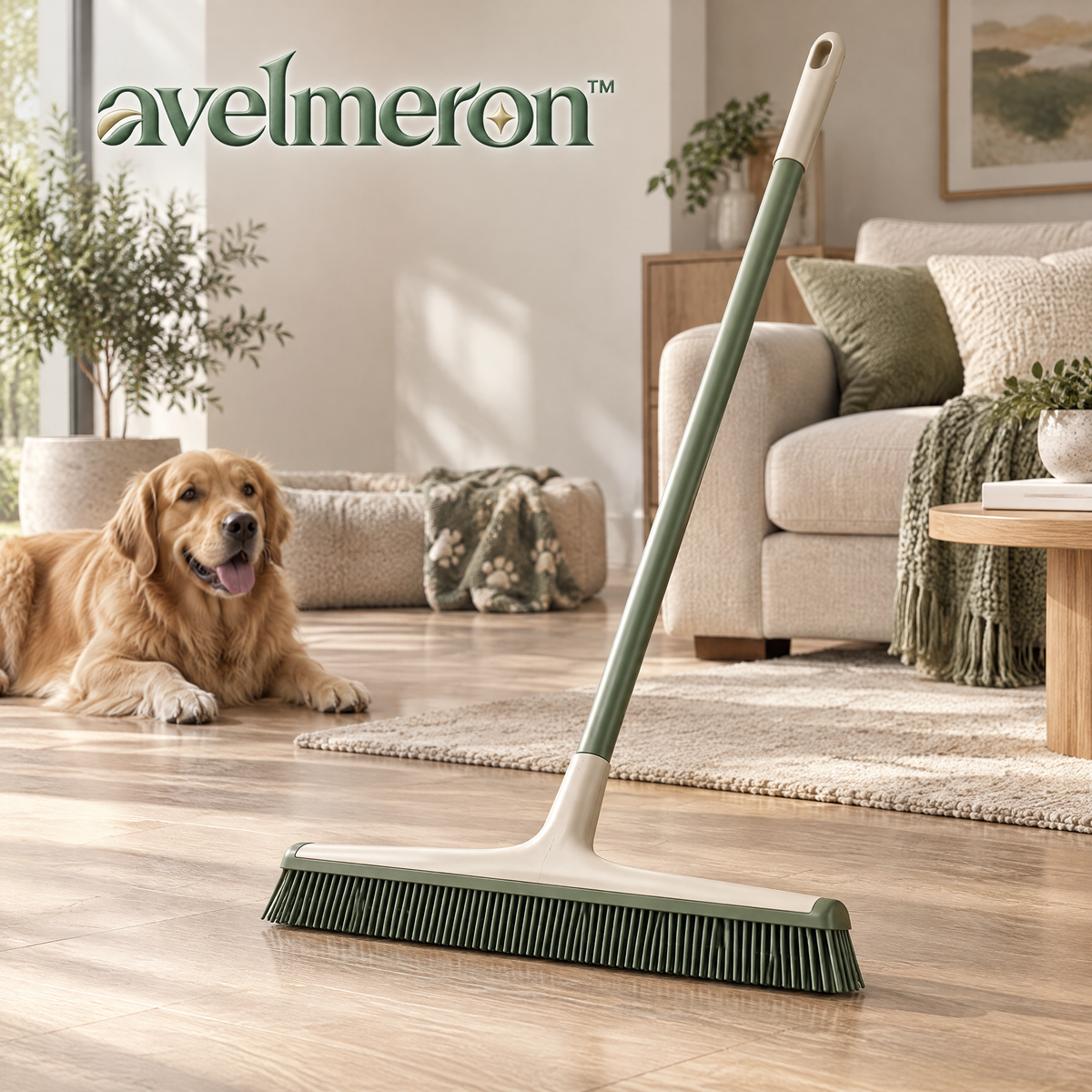 Avelmeron™ Rubber Pet Hair Broom
