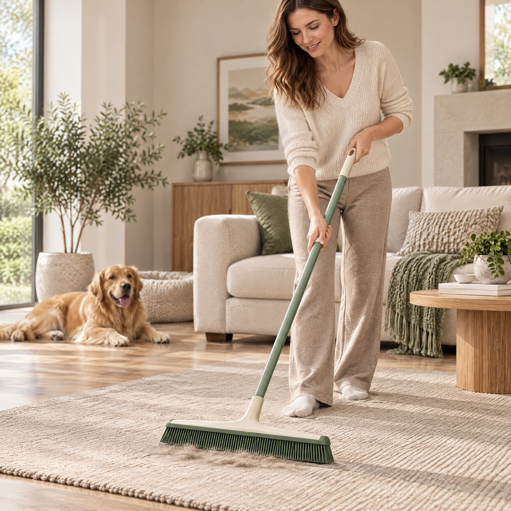 Avelmeron™ Rubber Pet Hair Broom